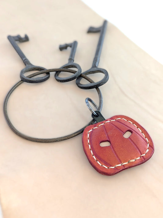 HalloweenLeather Keyrings - Ghost, Bat & Pumpkin