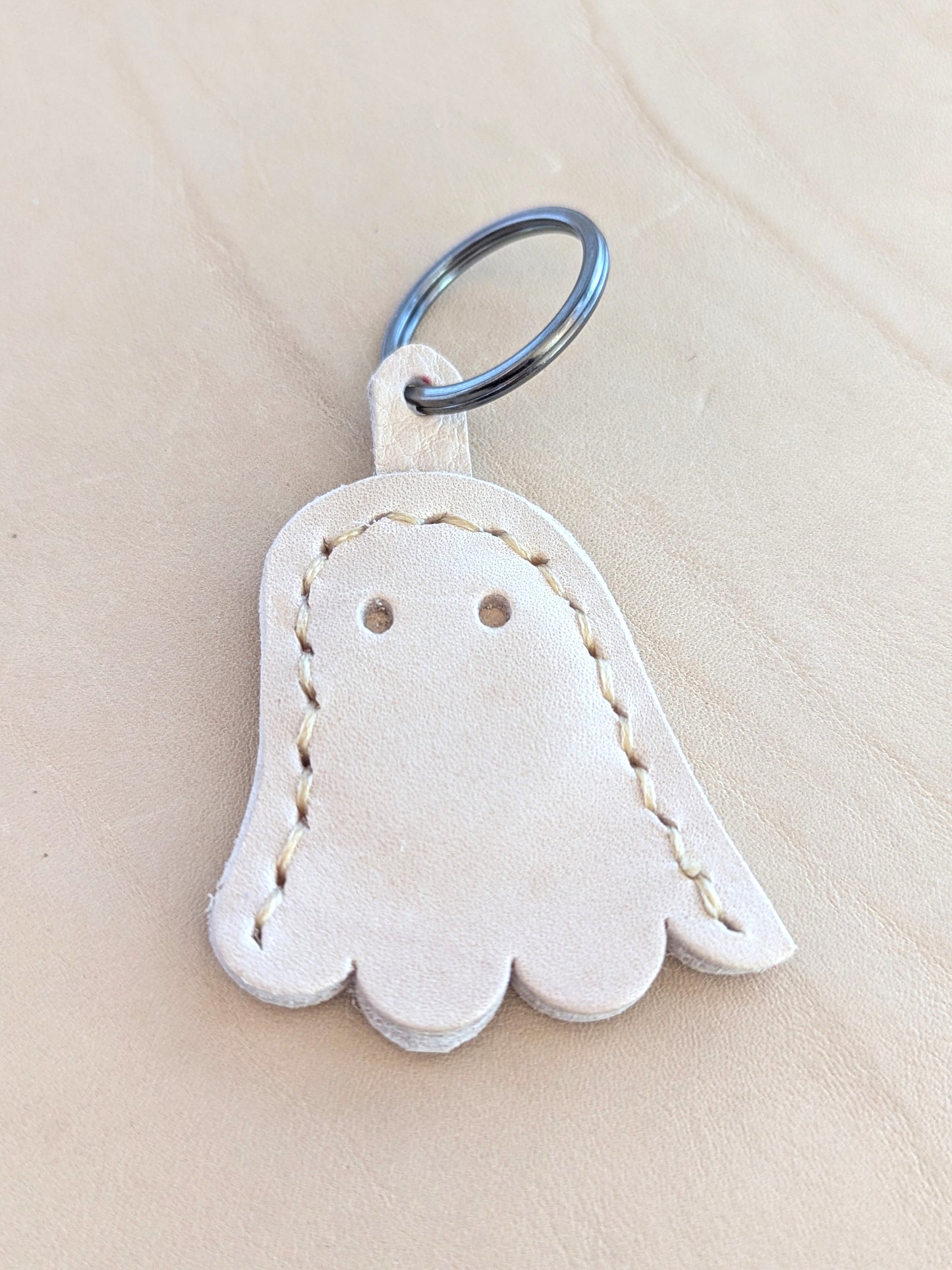HalloweenLeather Keyrings - Ghost, Bat & Pumpkin