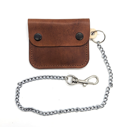 Simple Wallet With Biker Chain